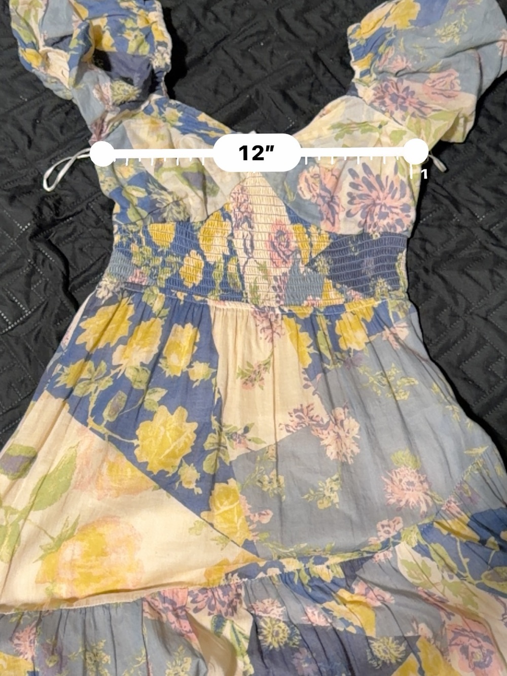 Free People Sundrenched Printed Maxi Dress in a blue floral border print. - Picture 7 of 8
